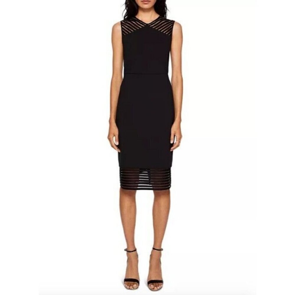 BNWT TED BAKER LONDON LUCETTE MESH DETAIL BODYCON DRESS black - Picture 5 of 16